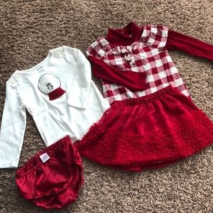 Gymboree 2 shirts with matching skirt